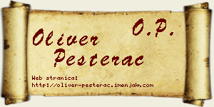Oliver Pešterac vizit kartica